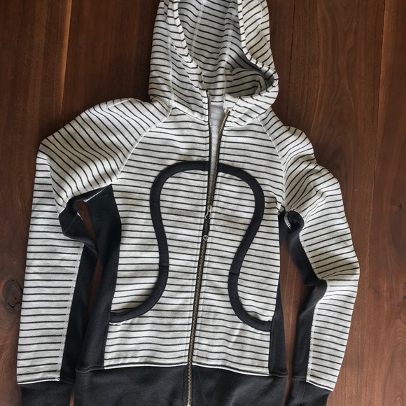 Lululemon Scuba full-zip hoodie Size 4 Stripe Striped - Picture 3 of 5
